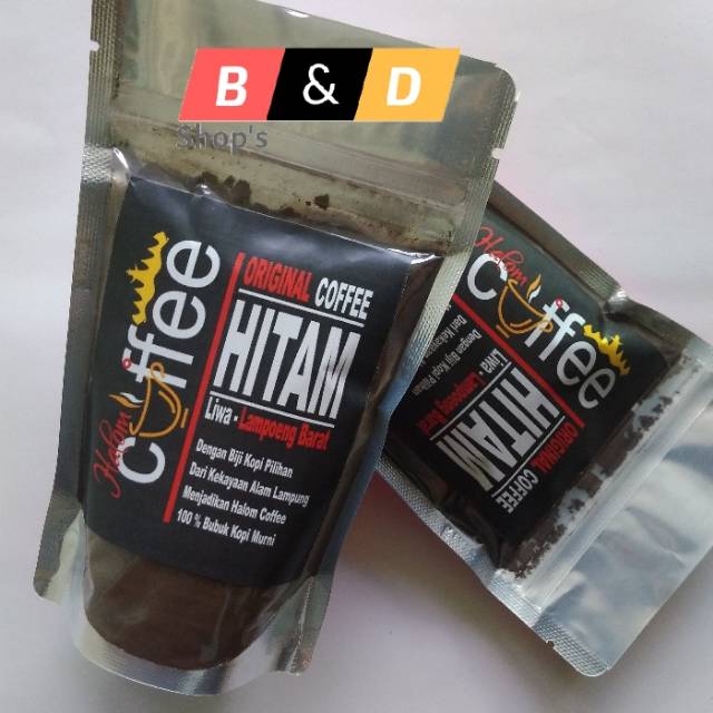 

HALOM. Kopi Bubuk Asli Lampung Netto 1 Kg.