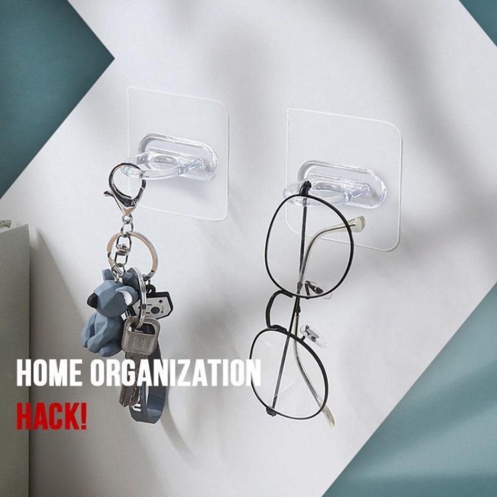 Multifunctional Round Hooks, Small Clear Reusable Heavy Duty  Hooks Strong Window Glass Kitchen Bathroom Hooks for Towel Loofah Robe Key Utensils Festival Decorations OW