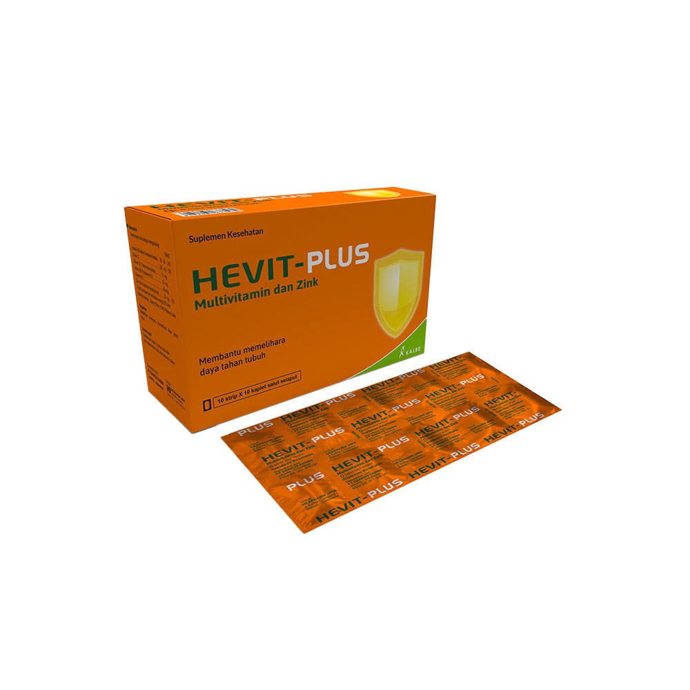 Jual Hevit Plus Multivitamin dan Zinc vitamin C 500mg, vitamin E
