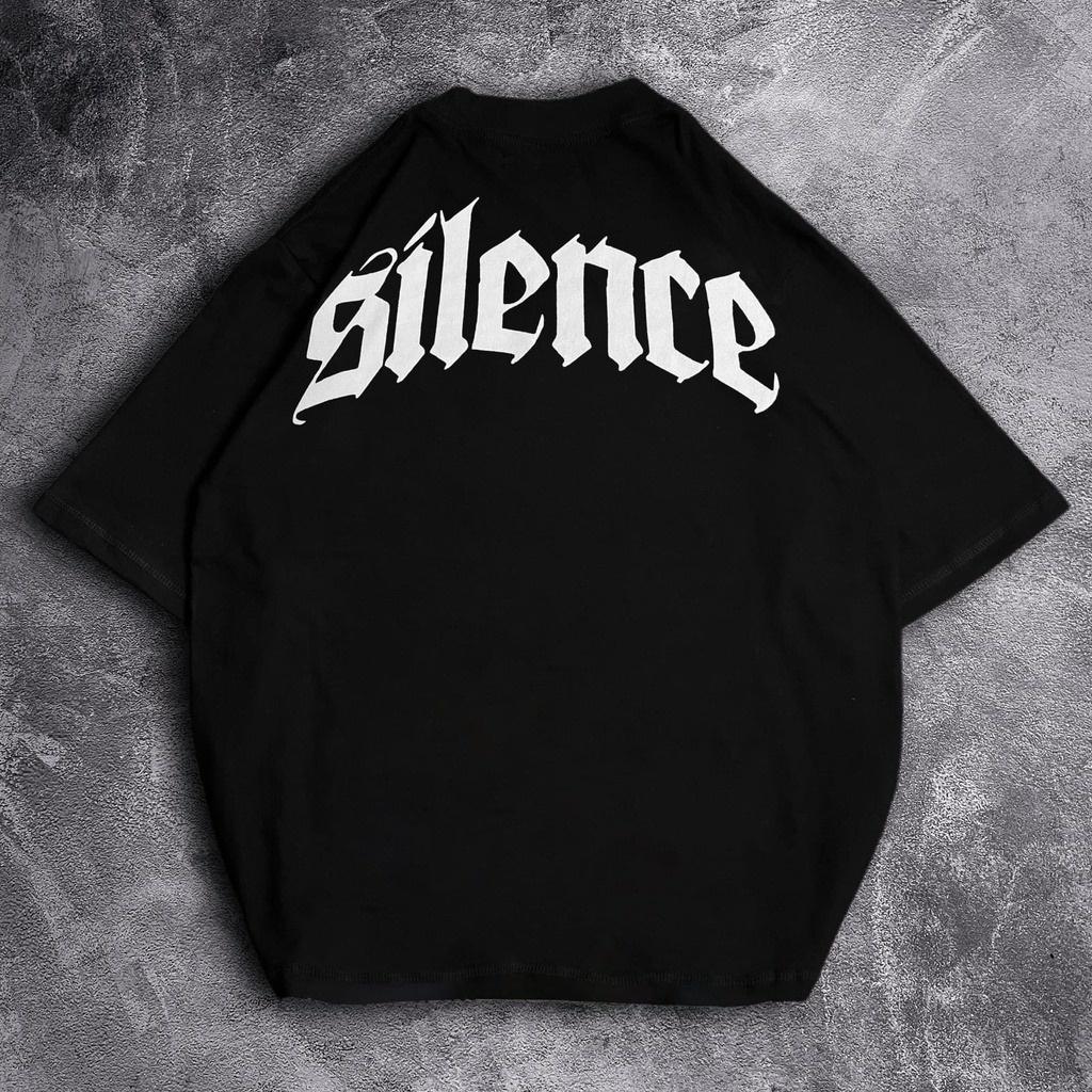 GSC - Kaos Oversize Seilence Muka Dua / Baju Oversize Terbaru