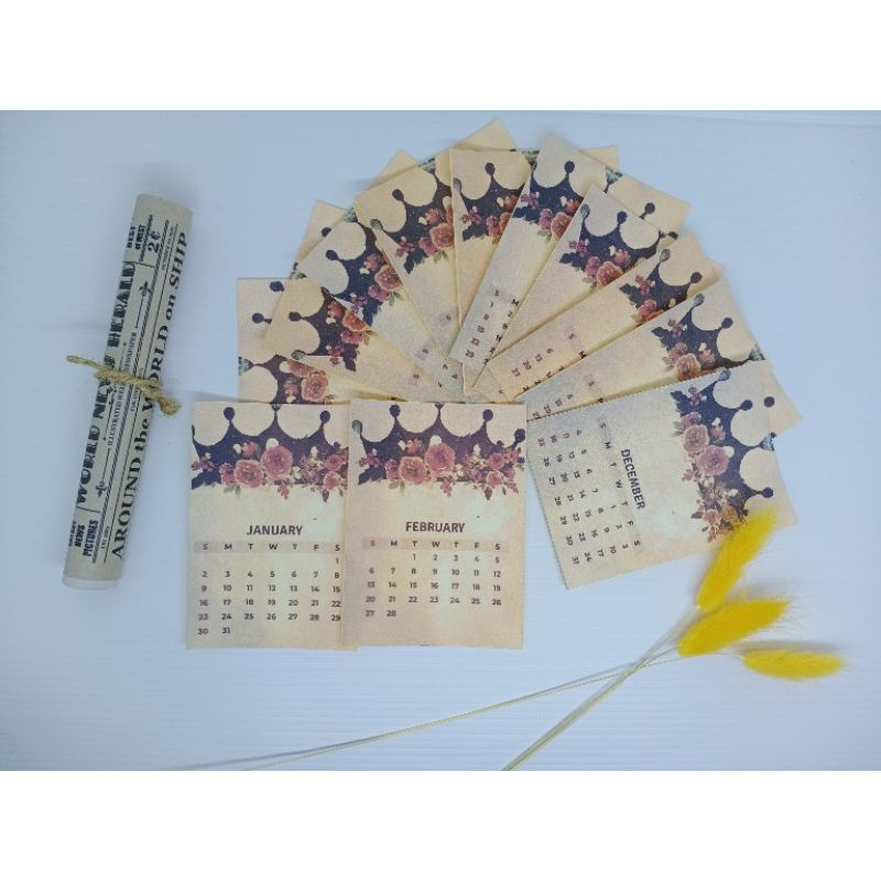 

Stiker kalender untuk scrapbook journaling