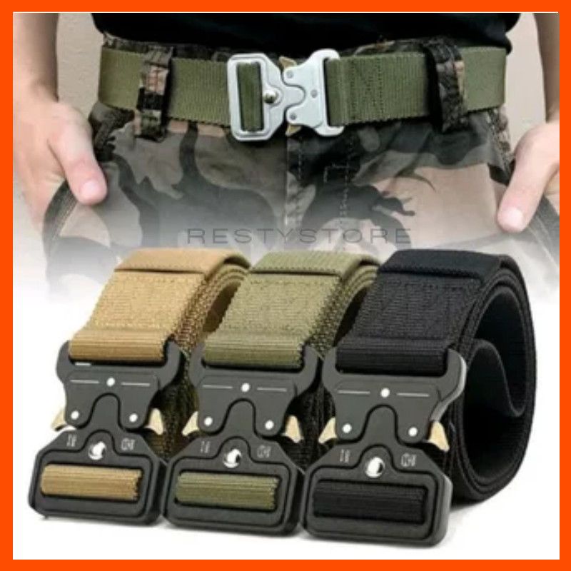 ikat pinggang pria Ikat Pinggang SabukTactikal Military Bahan Canvas C1B2 ikat pinggang pria 150 cm 