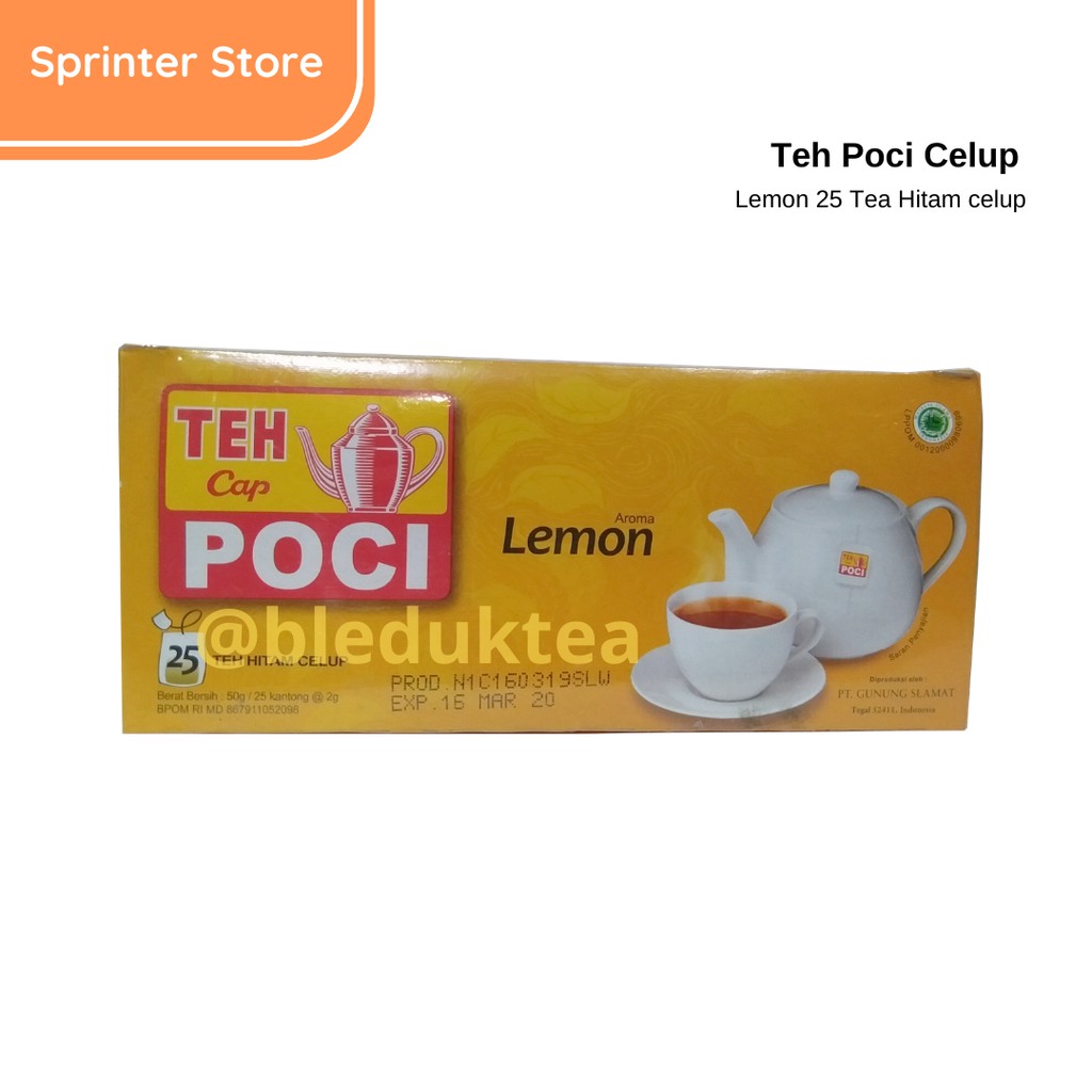 Jual Teh Poci Rasa Lemon Celup 25 tea - Teh Celup Indonesia|Shopee ...