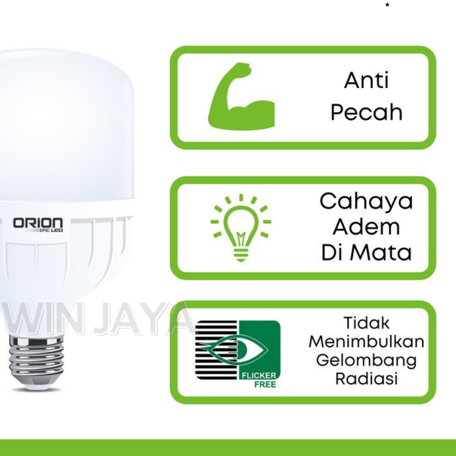 LAMPU ORION 45 WATT BOHLAM LED TABUNG JUMBO E27 COOL WHITE