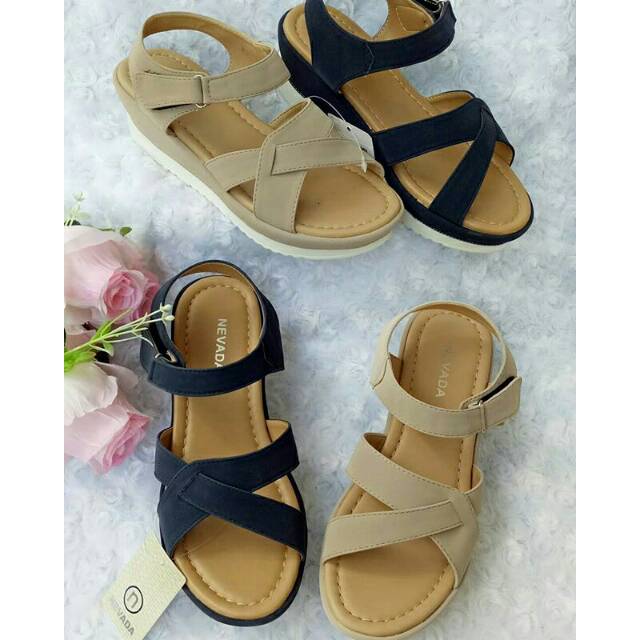 SEPATU SANDAL WEDGES NEVADA NEW ORI BRAND MATAHARI MURAH SALE