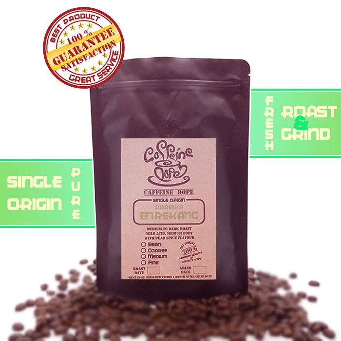 

Kopi Arabika Enrekang 200 Gr Single Origin - Bean/Biji & Ground/Bubuk