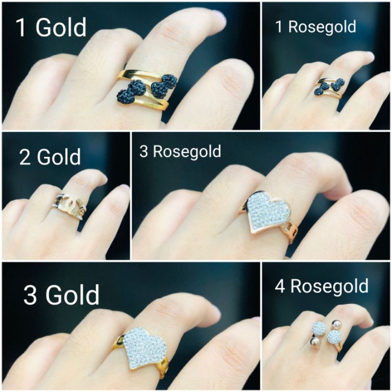 Cincin Titanium Fashion Wanita Model Terbaru /Terlaris