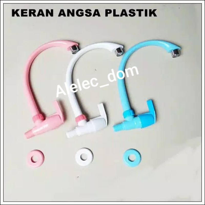 KRAN ANGSA PLASTIK PVC/ KRAN CUCI PIRING WASTAFEL Nikken (halus)