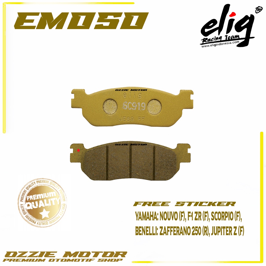 Kampas Rem Cakram ELIG EM050 (YA003) YAMAHA: NOUVO (F), F-1 ZR (F),