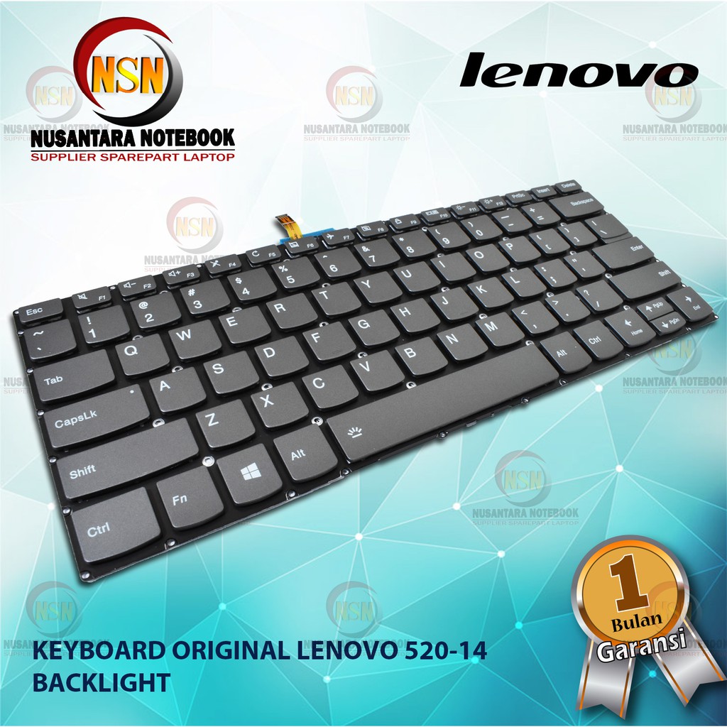 Keyboard Original Lenovo Yoga 520-14 520-14IKB 720-14 Grey BackLight