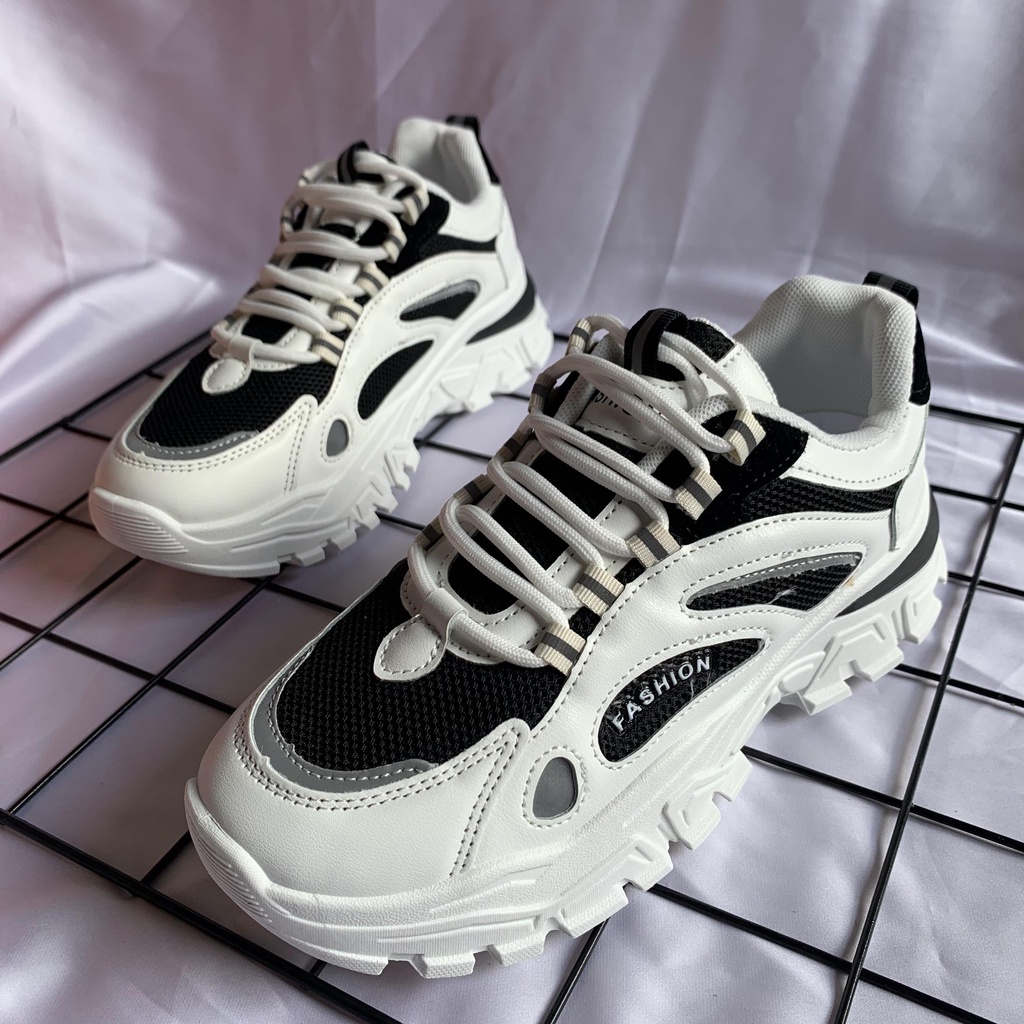 Sepatu Running Olahraga Wanita Import tebel  HIJABs Series Sneakers Cewek Runing putih polos tebal luas joging lari-lari senam sekolah kuliah  Original fashion korea terbaru terlaris Balance Shoes Sepatu Sneakers Wanita Sport Shoes Casual ala Korea Import