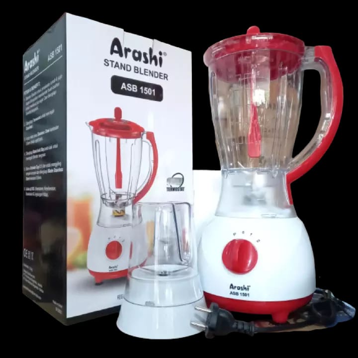 Juicer Blender Arashi ASB 1501/Blender Kapasitas 1.5 liter/ Blender Jar Plastik 2 in 1