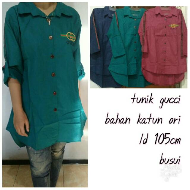 Kemeja gucci atasan gucci tunik gucci tunik busui