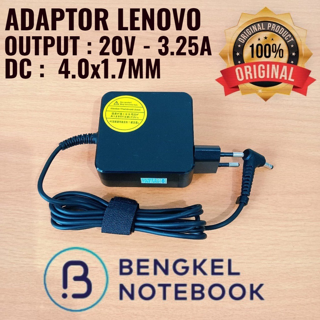 Adaptor Charger Laptop Lenovo 20v 3.25a Lenovo Ideapad S145-14IKB S145-14IGM S145-14AST S145-14IIL DC 4.0x1.7MM