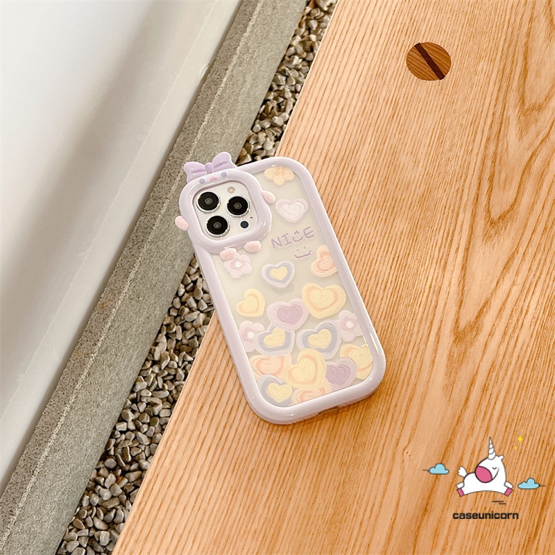 Love Hati Lucu 3D Bow Monster Lensa Soft Case Vivo Y35 Y22 Y20 Y15s Y16 V25 V25E Y15A Y15 Y02s Y21S Y55 V23 V23E T1 Y12 Y11 Y30 Y50 Y33S Y21 Y20s Y12i Y17 Y20i Y51 Y31 Y53s Y12s