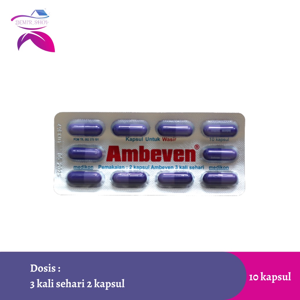 Ambeven Strip 10 Kapsul Obat Wasir atau Ambeien