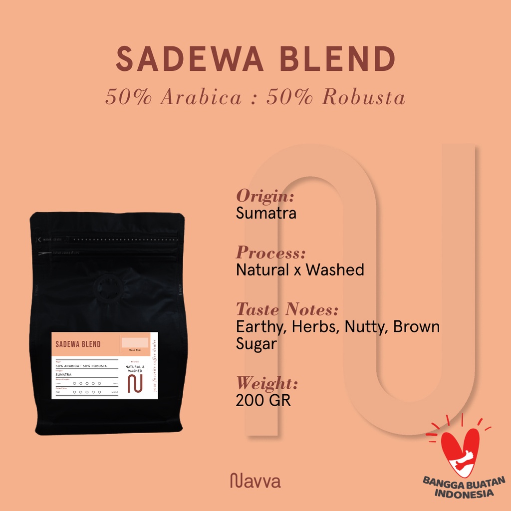 

Biji Kopi Susu / Coffee Beans Espresso Sadewa Blend Arabica Fine Robusta 200 Gram