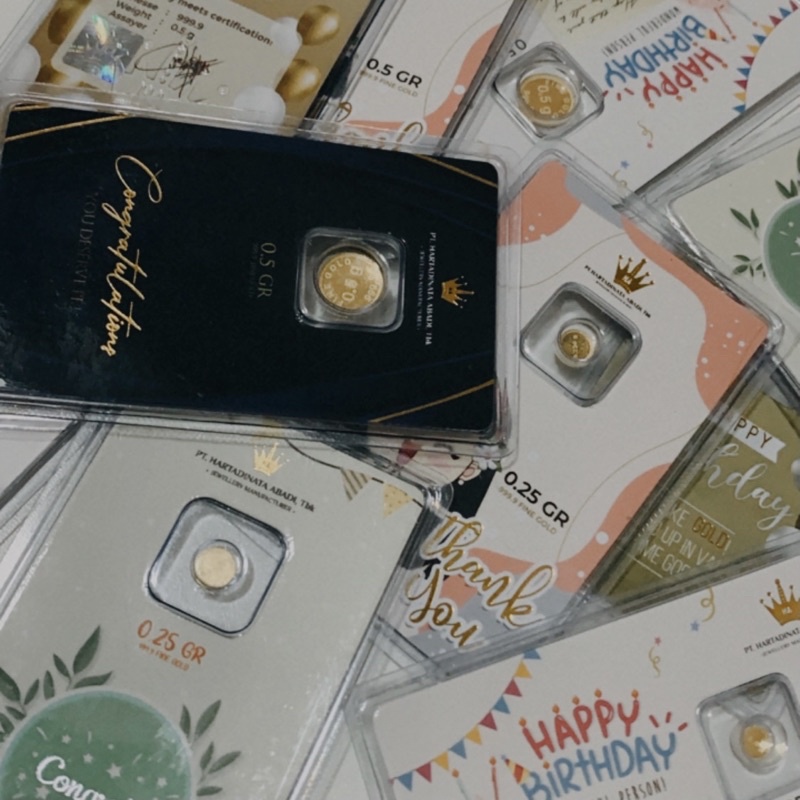 999.9 FINE GOLD / LOGAM MULIA MINI 0.1 GRAM PT HARTADINATA