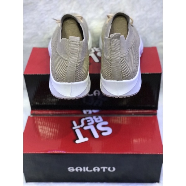 Sepatu sneakers slip on rajut import SAILATU sz 36/40