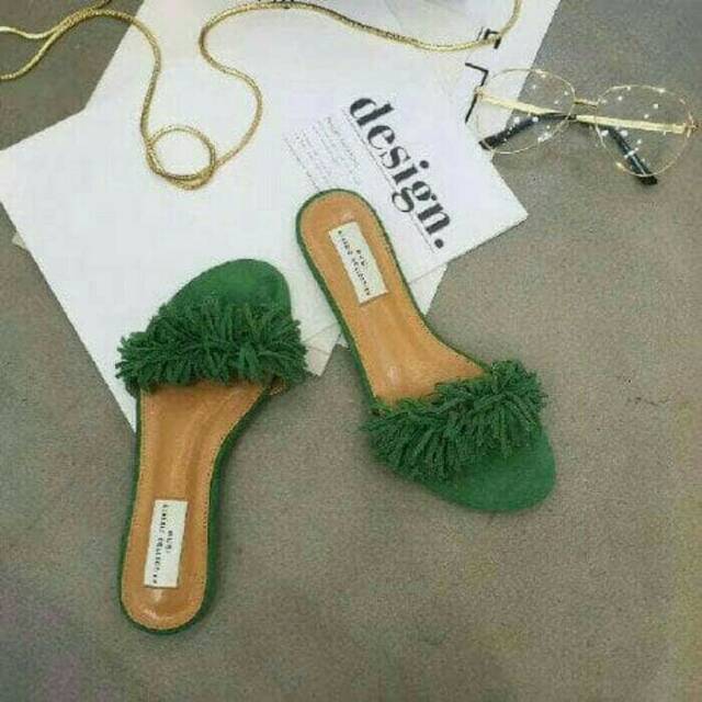 SANDAL TEPLEK WANITA HIJAU