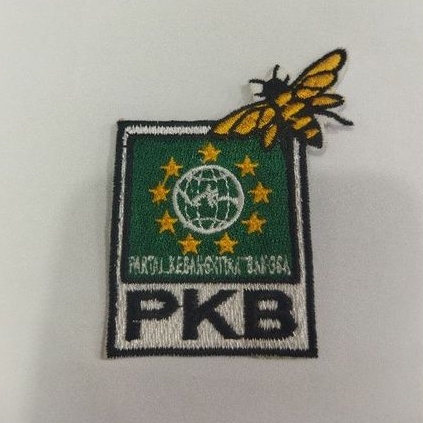 PATCH BORDIR PKB LEBAH BADGE PKB BEDGE LOGO PKB LEBAH BARU BET PARTAI KEBANGKITAN BANGSA EMBLEM PKB 
