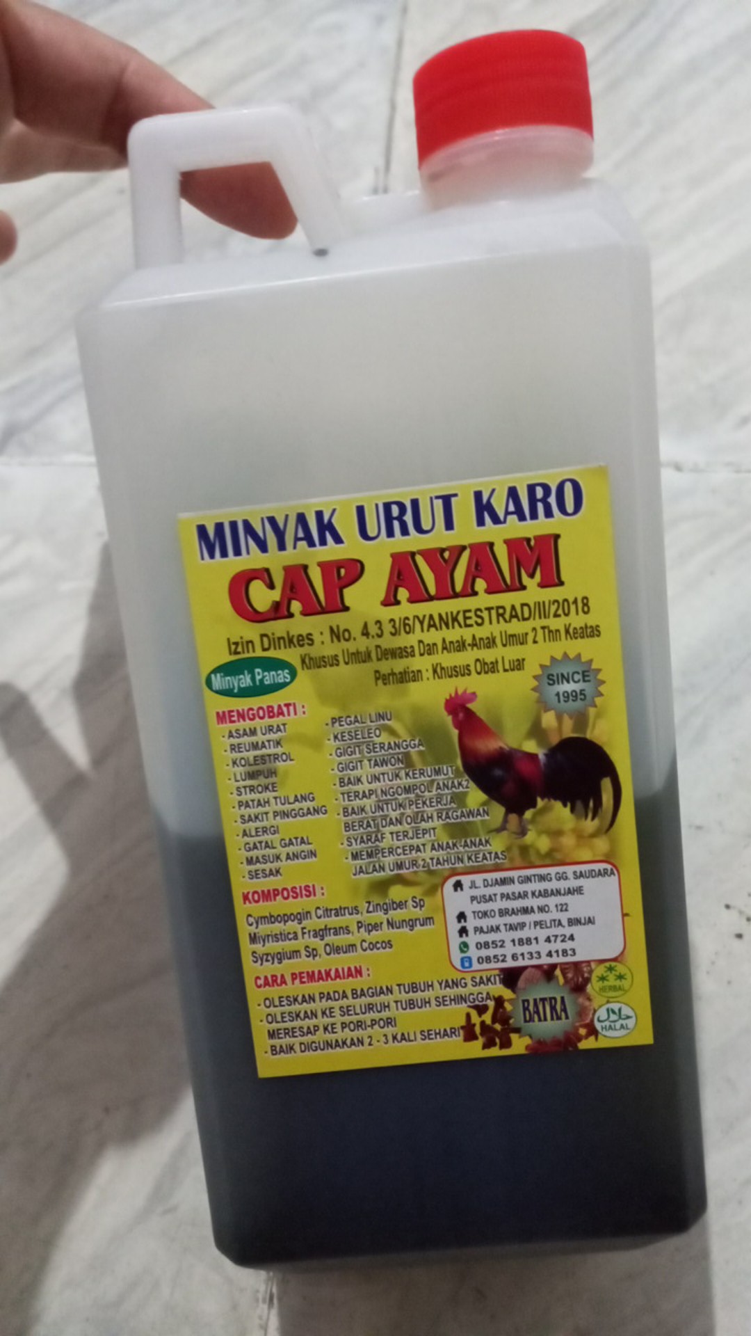 Minyak Karo Cap Ayam 1liter