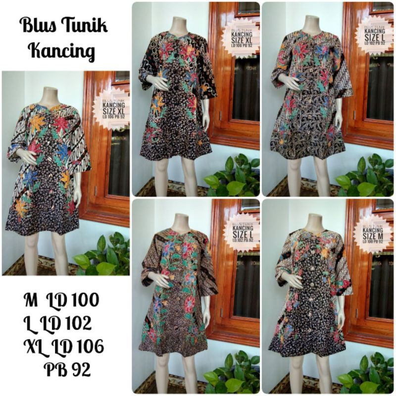 Tunik batik, tunik, atasan batik, baju resmi, baju mewah, lebaran, batik kondangan