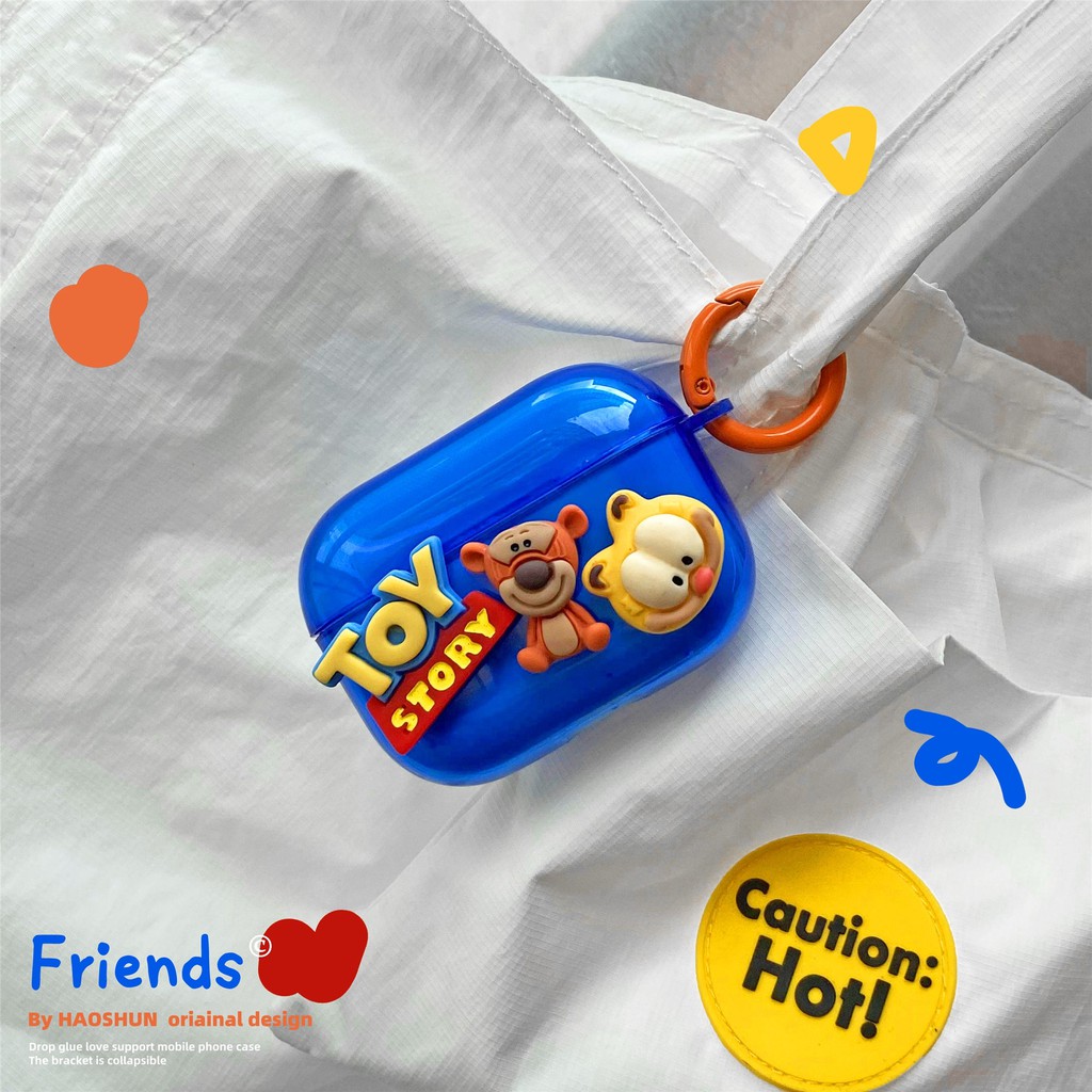 Case Bahan Silikon Motif Kartun toy story Untuk Apple AirPods 1 2 pro Gen 3