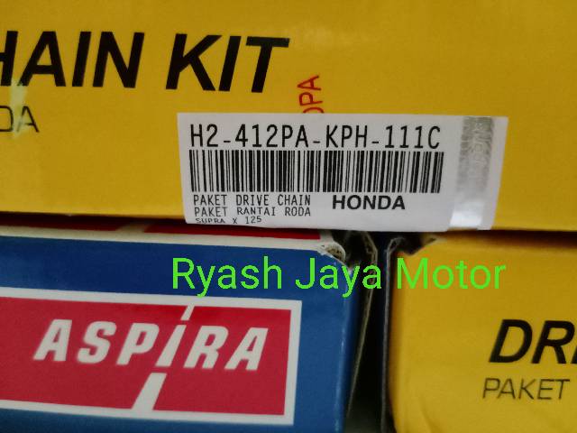 Gir set + Rantai for karisma/karisma x/supra x 125 karbu/f1 old Aspira Astraotoparts