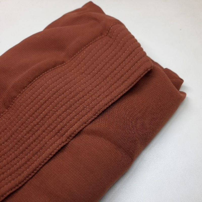 SALE Hijab Khimar livia alifa 2 layer oval / Jilbab 2 layer-Standar Hazelnut