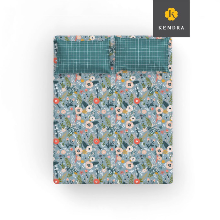 Sprei KENDRA Sprei Set Uk.180x200x20cm King Size Bed Nessa(Y6L8) HALUS LEMBUT Sprei Aesthetic Sprei 