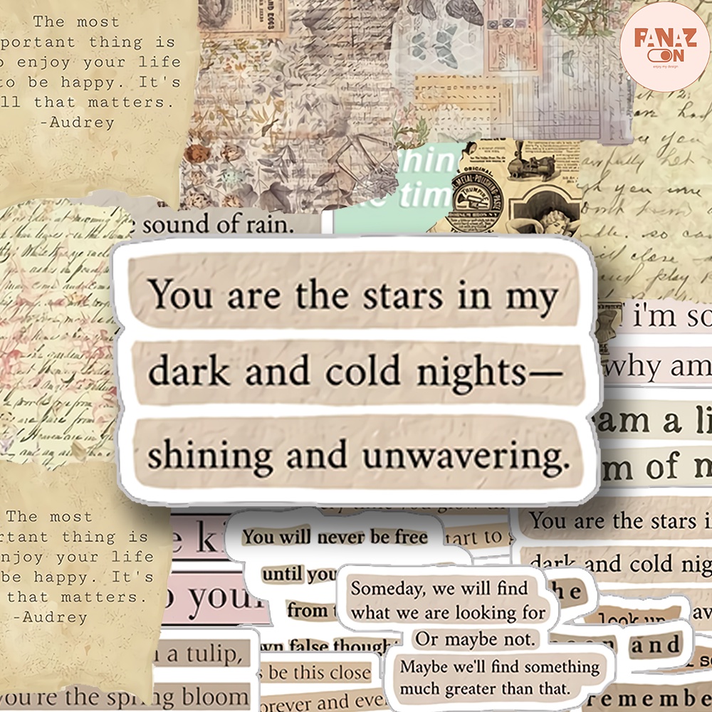 

Isi 25 Tulisan/Kalimat Vintage Sticker