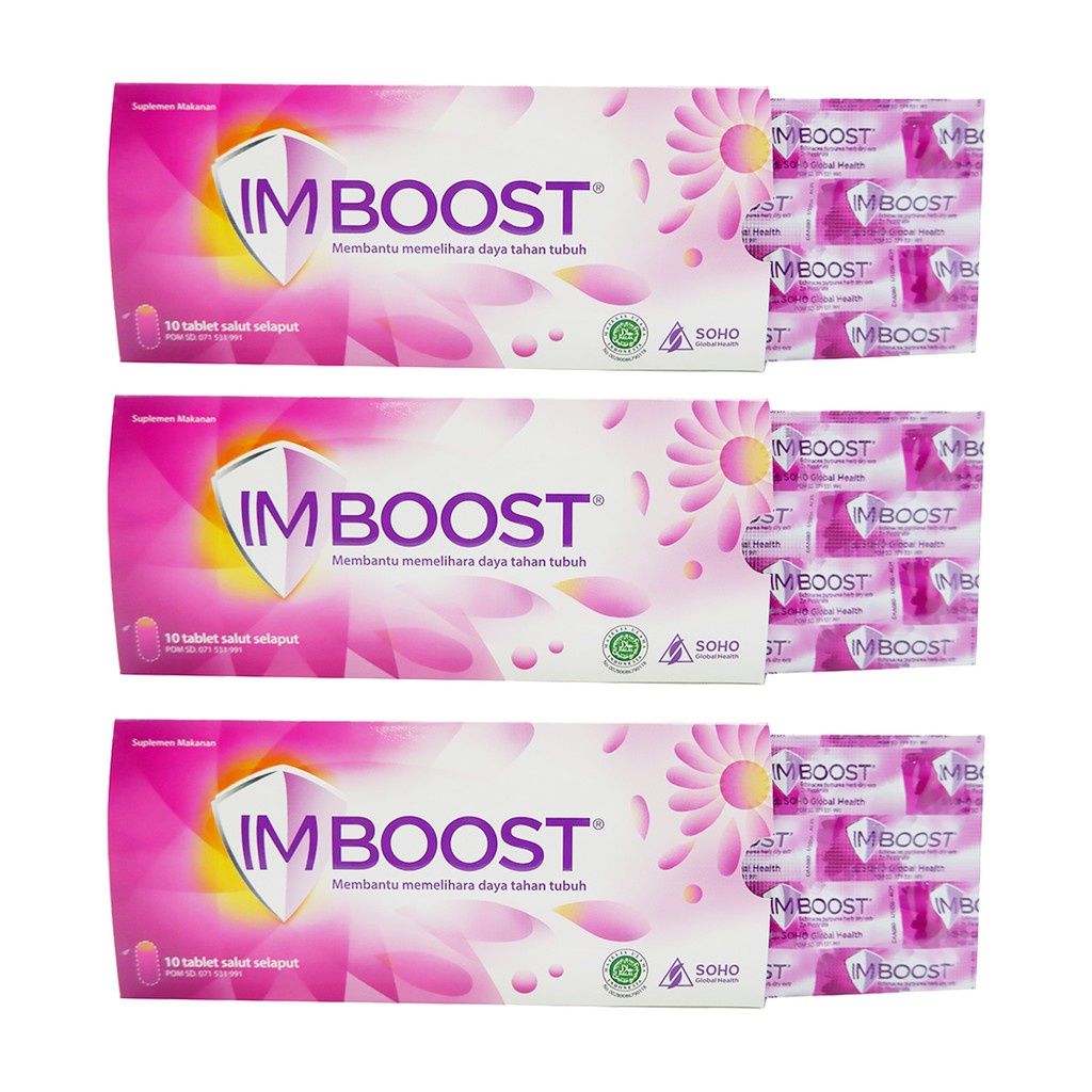 Imboost Tablet Daya Tahan Tubuh - 1 Strip @10 Tablet - Isi 3 Pack