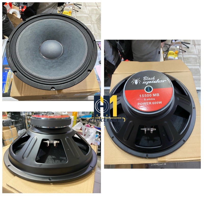 Speaker Blackspider 15500 M8 600 watt black spider 15 inch