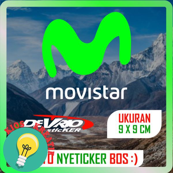 

New Stiker Movistar 1 (Cutting Sticker) 9 x 9 cm
