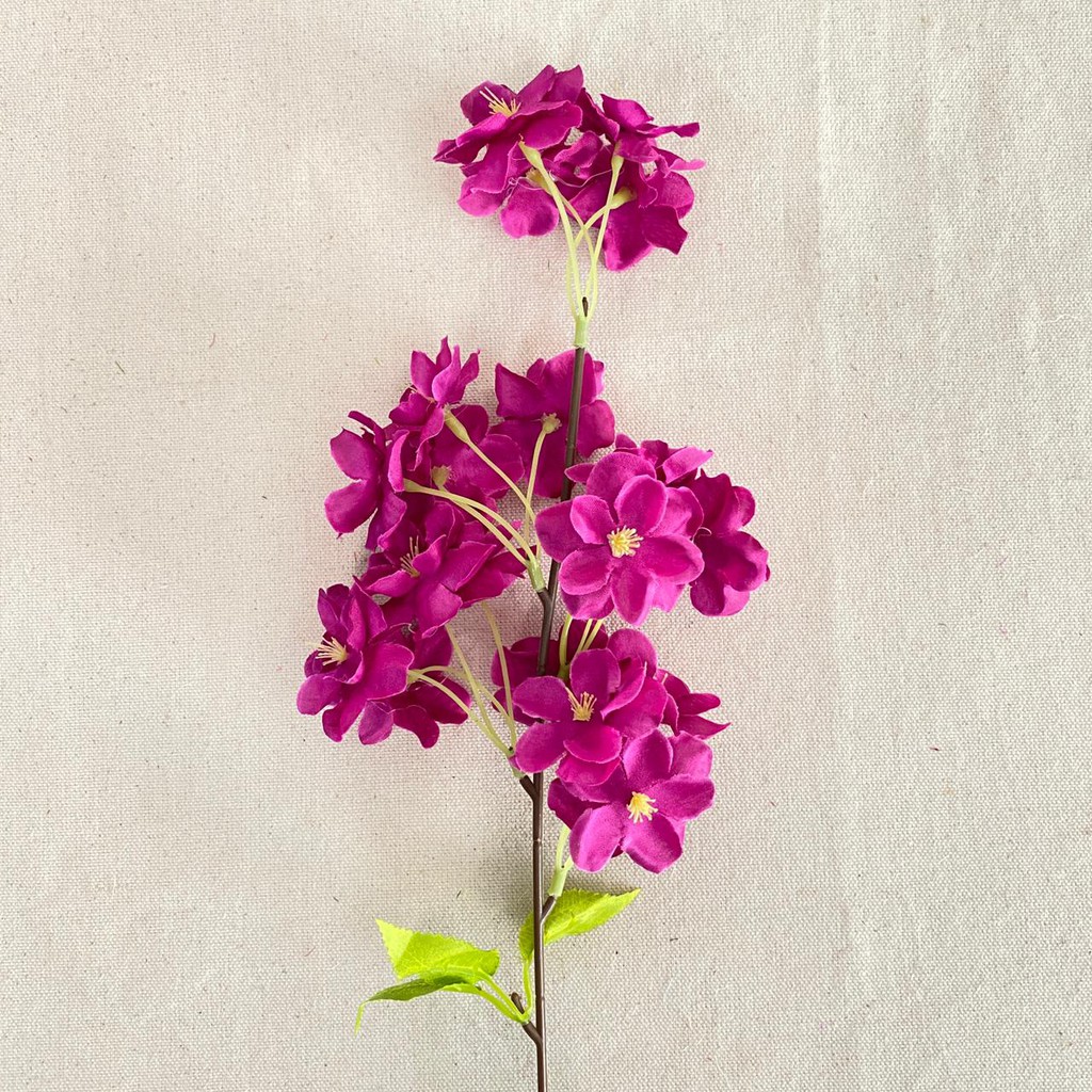 Bunga Cherry Blossom Paris x1(satuan) Bunga Artificial / Bunga Plastik / Bunga Dekorasi / Pernikahan-ungu