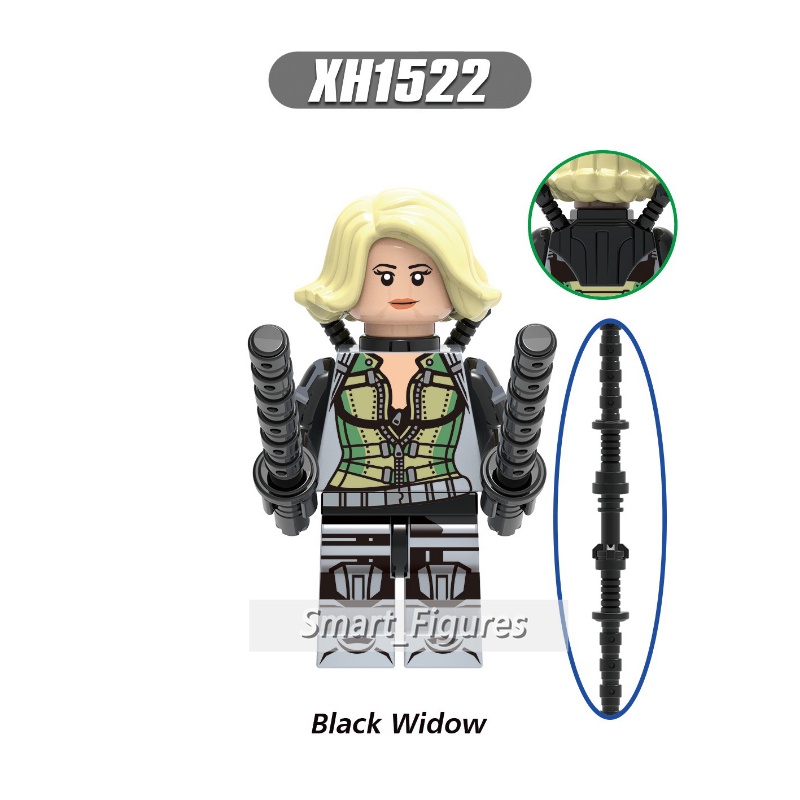 Mainan Action Figure Black Widow Minifigures Red Guardian Yelena Belova Taskmaster Iron Maiden Marvel X0289