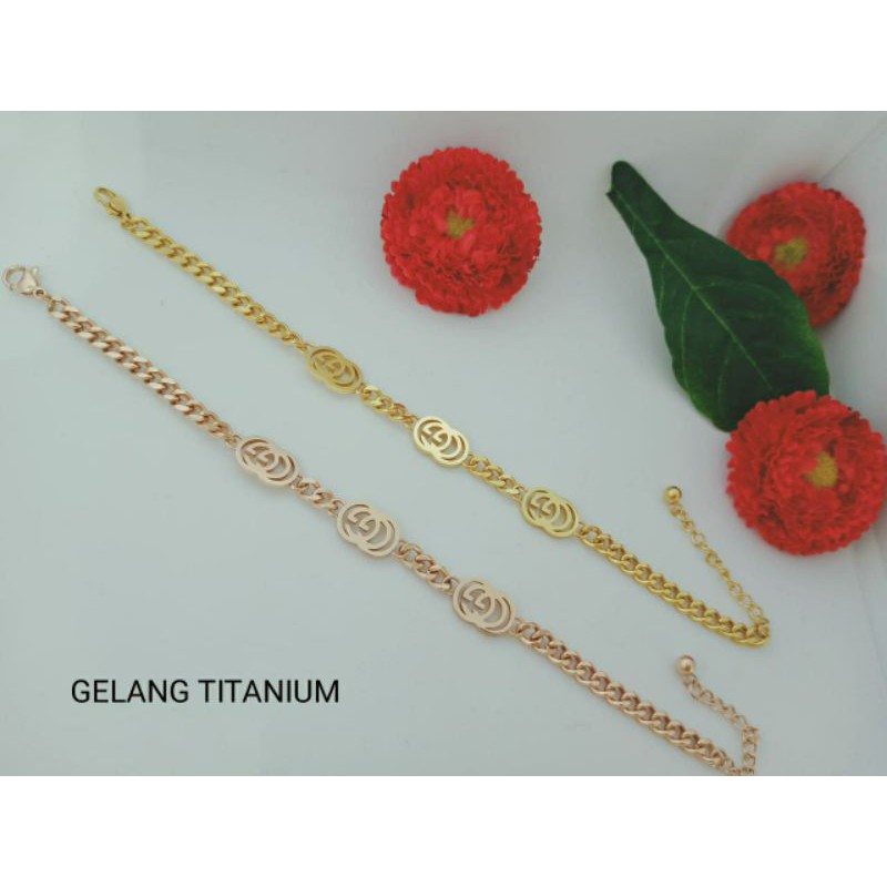 Fourfashion Gelang Titanium Dewasa GG Kekinian S026