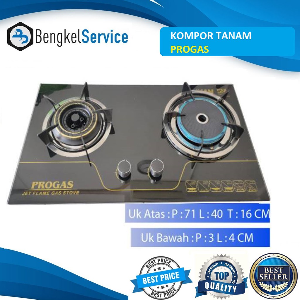 Kompor Kaca Kompor Tanam Kompor GAS 2 Tungku Kompor GAS PROGAS