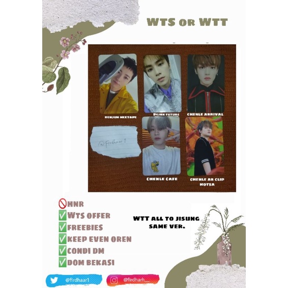 [OFFER READY INA]Renjun mixtape Chenle cafe Arrival Ar clip hot sauce Xiao Dejun Future ver