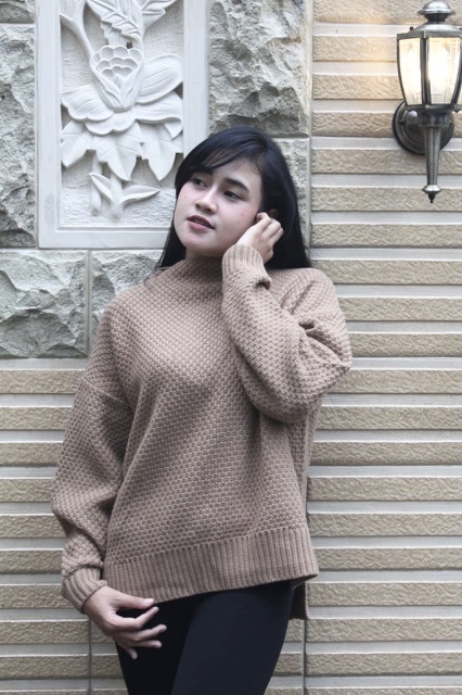 IMPORT Sweater Rajut Wool Musim Dingin Infinity Baju Winter Nora