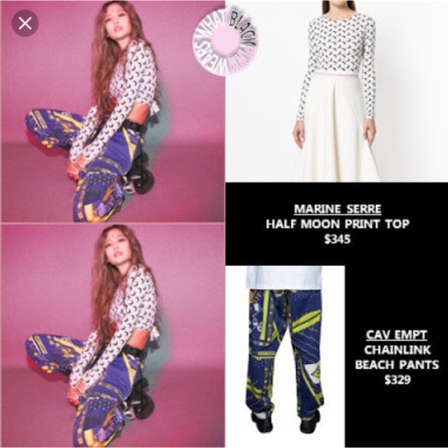 Replika blackpink kaos marine serre