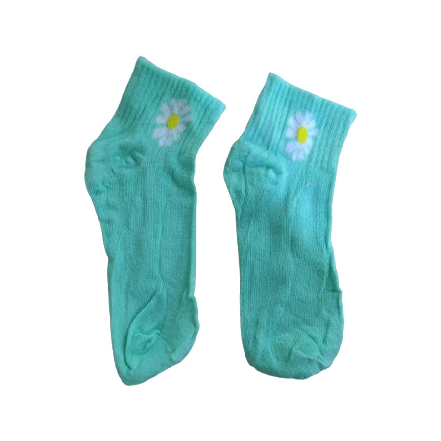 KINGS - K5051 Kaos Kaki Ankle Sock Motif Bunga Daisy / Kaos Kaki Korea / Kaos Kaki Pendek Wanita-Tosca