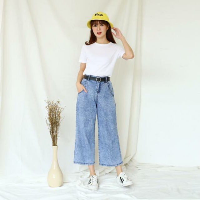 FVFS Boyfriend Kulot Jeans Snow Acid