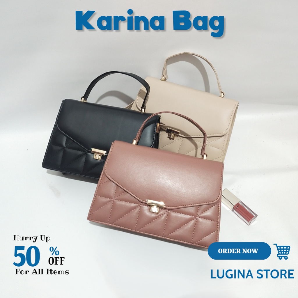 Tas Slempang Wanita Terbaru Tas Selempang Cewek Sling Bag Kekinian Shoulder Bag Tali Rantai Gold Tas