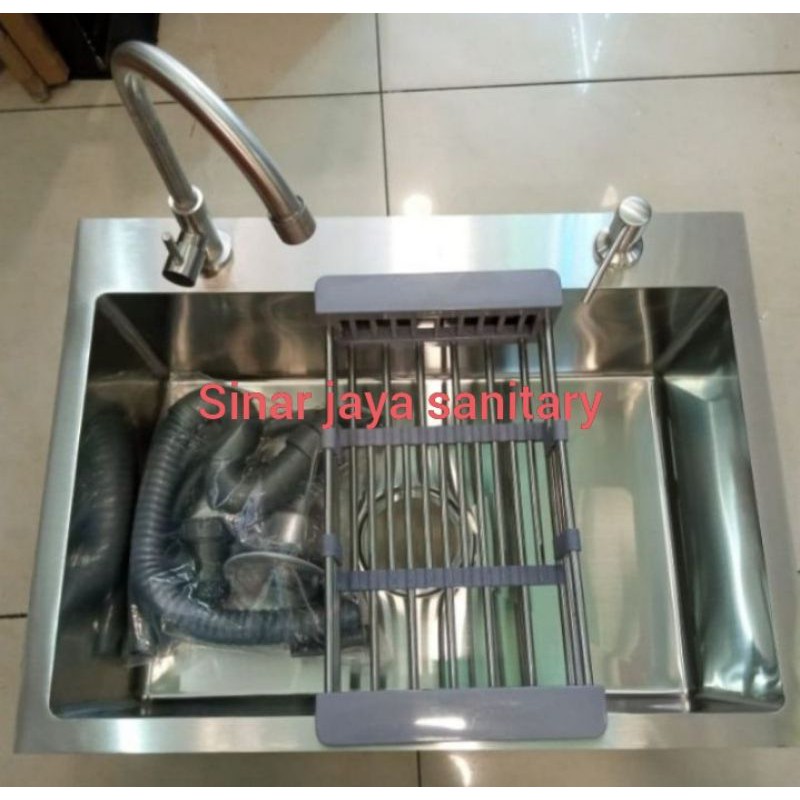 Paket komplit kitchen sink 5040 stainless 304 &quot;ORIGINAL&quot; / Kitchen sink stainless 5040