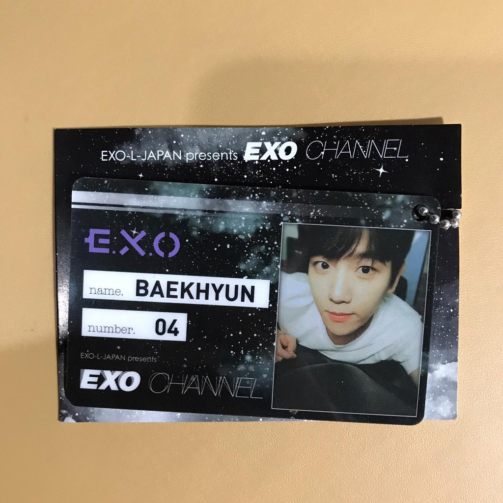 EXO Baekhyun Channel Id Japan Official Goods