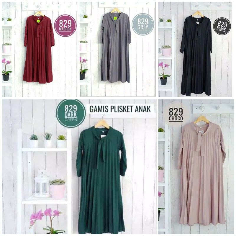 GAMIS ANAK  PEREMPUAN 3-10 TAHUN / GAMIS PLISKET ANAK PLISKET ANAK PEREMPUAN / GAMIS MAXY ANAK-ANAK / BAJU MUSLIM ANAK