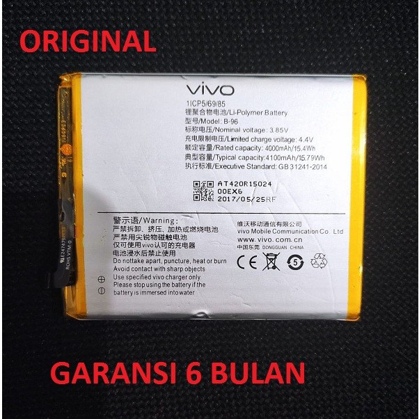 Battery Baterai Batere VIVO X6 Plus X6+ B96 B-96 Original