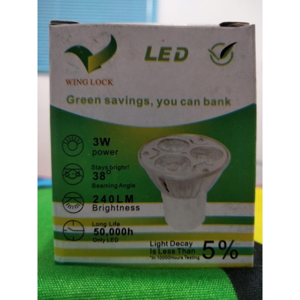 Lampu Halogen LED 3 Watt 3 Mata WL-MR16